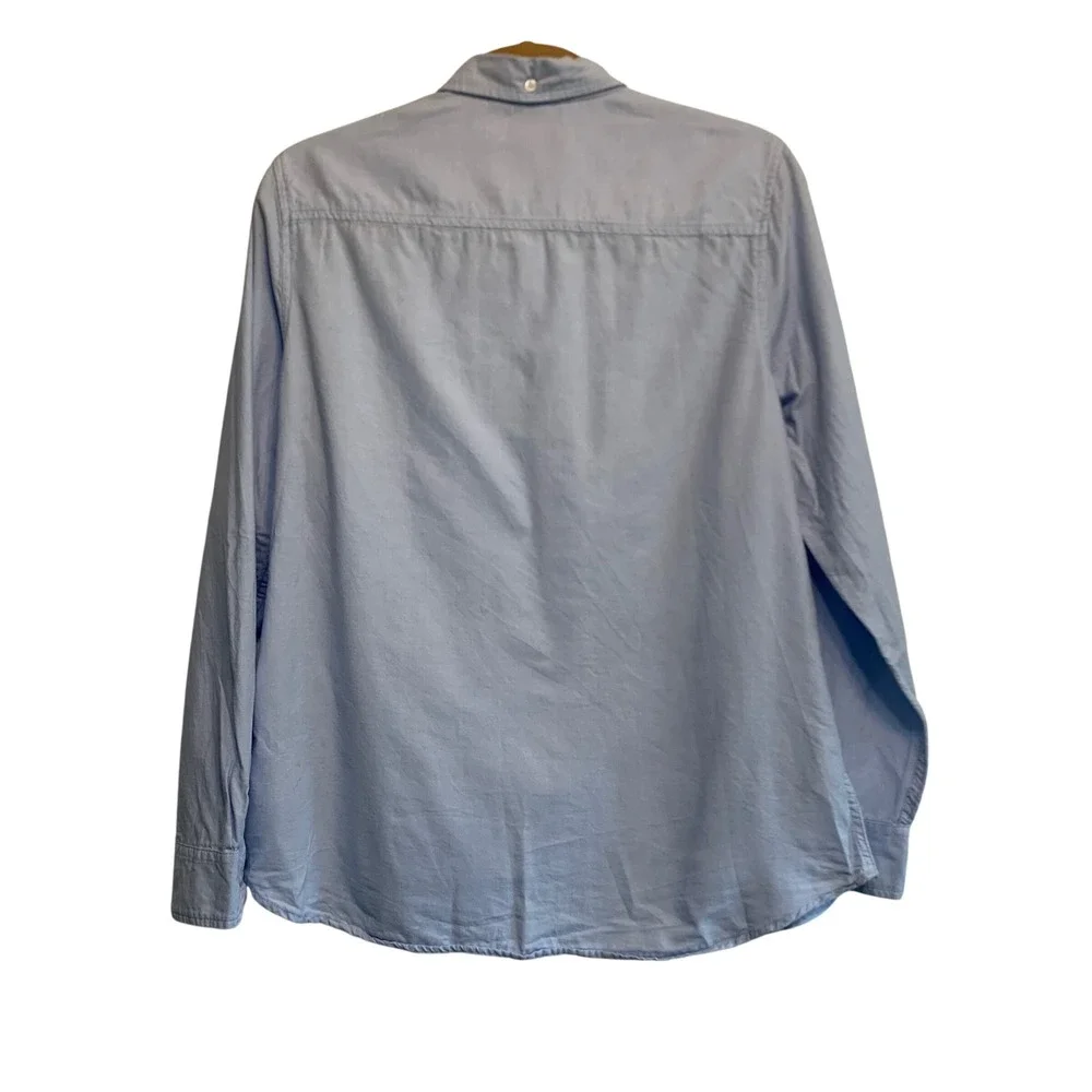 Gap Oxford Button Down Shirt Large Light Blue Long Sleeve Cotton Preppy Classic